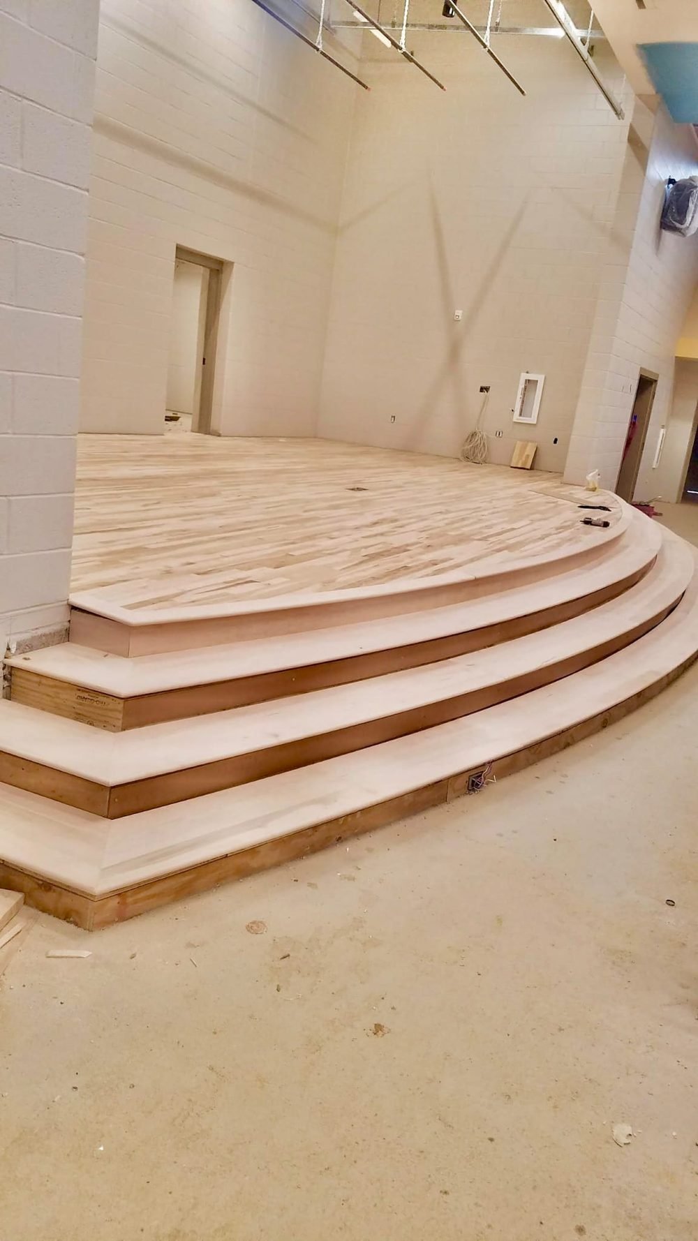 Custom wood platform construction